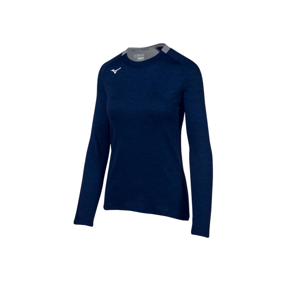 Camisas Mizuno Alpha Long Sleeve Para Mujer Azul Marino 2351649-VX